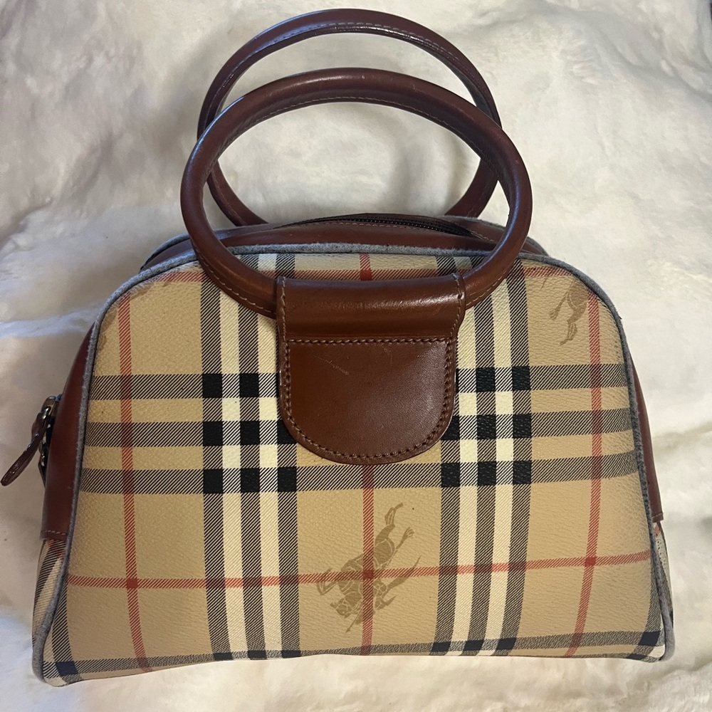 Vintage Rare Burberry Haymarket Plaid Purse - Picture 3 of 15